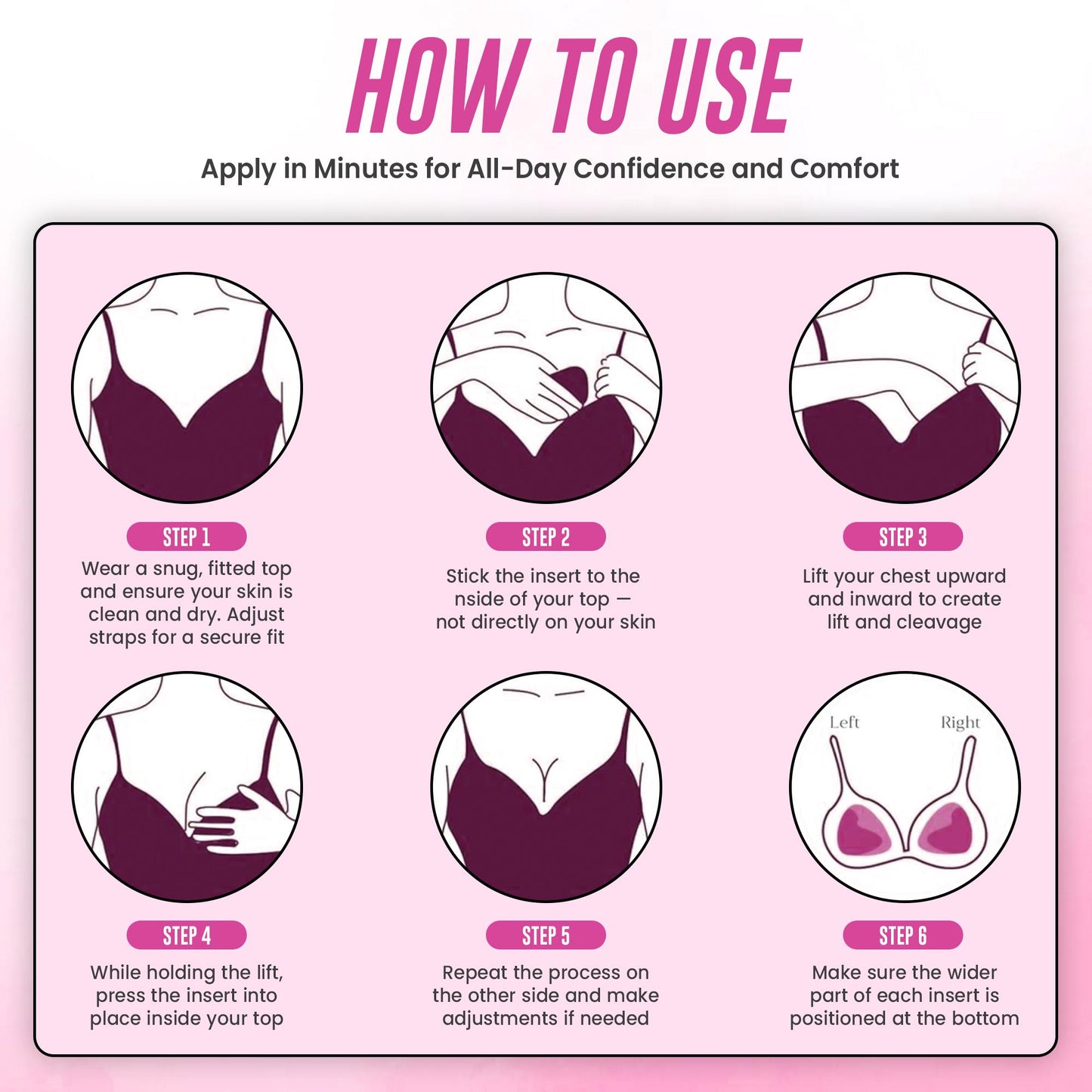 Zeny Sticky Bra Inserts bra