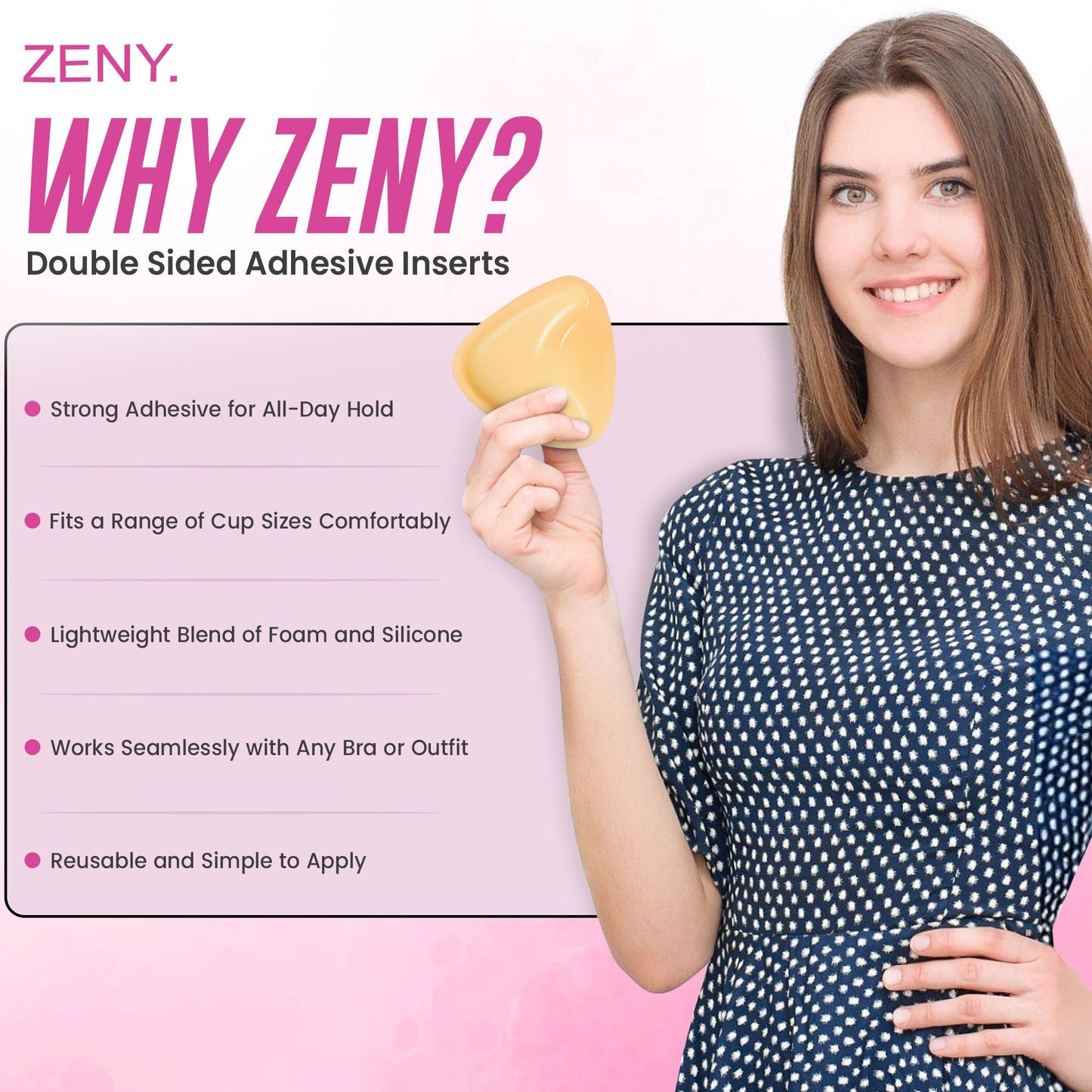 Zeny Sticky Bra Inserts bra